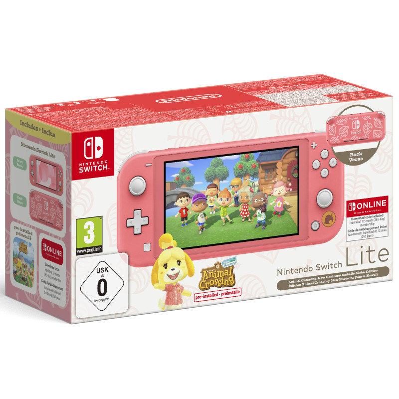 Nintendo Switch Lite Console Corallo + Animal Crossing New Horizons + NSO 12 mesi (LIMITED)