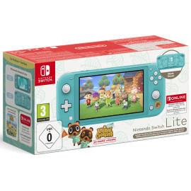 Nintendo Switch Lite Console Turchese + Animal Crossing New Horizons + NSO 12 mesi (LIMITED)