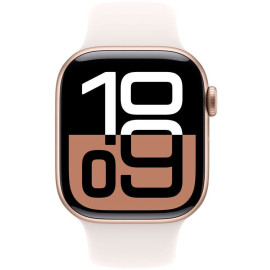 Apple Watch 10 42mm Quadrante Rosa Oro con Cinturino Bianco GPS Europa