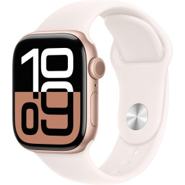 Apple Watch 10 42mm Quadrante Rosa Oro con Cinturino Bianco GPS Europa