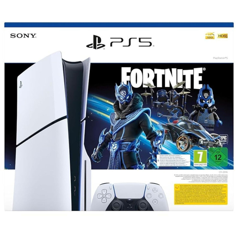 PlayStation PS5 Slim 1TB Standard Bianco + Cobalt Star Fortnite Bundle Italia