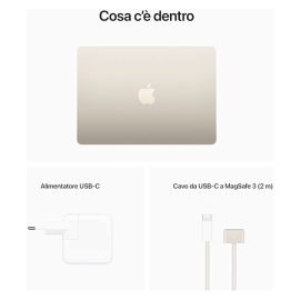 Apple Macbook Air 256GB M2 8GB Bianco Italia MLY13T/A