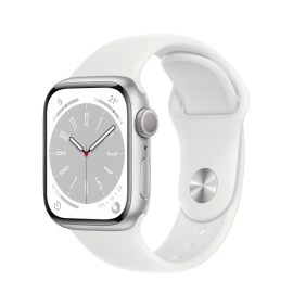 Apple Watch 8 41mm Quadrante Argento con cinturino Bianco GPS Europa