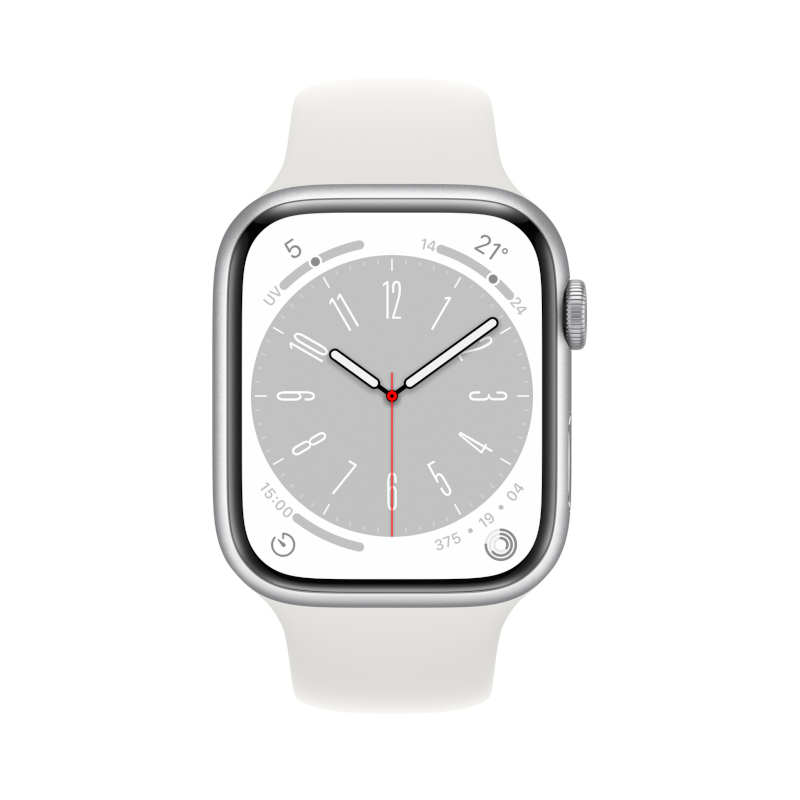 Apple Watch 8 41mm Quadrante Argento con cinturino Bianco GPS Europa