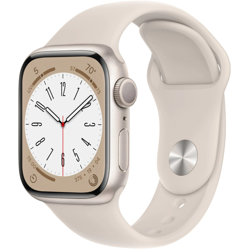 Apple Watch 8 41mm Quadrante Bianco con cinturino Bianco GPS Europa