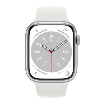 apple watch 8 41mm quadrante argento con cinturino bianco gps europa