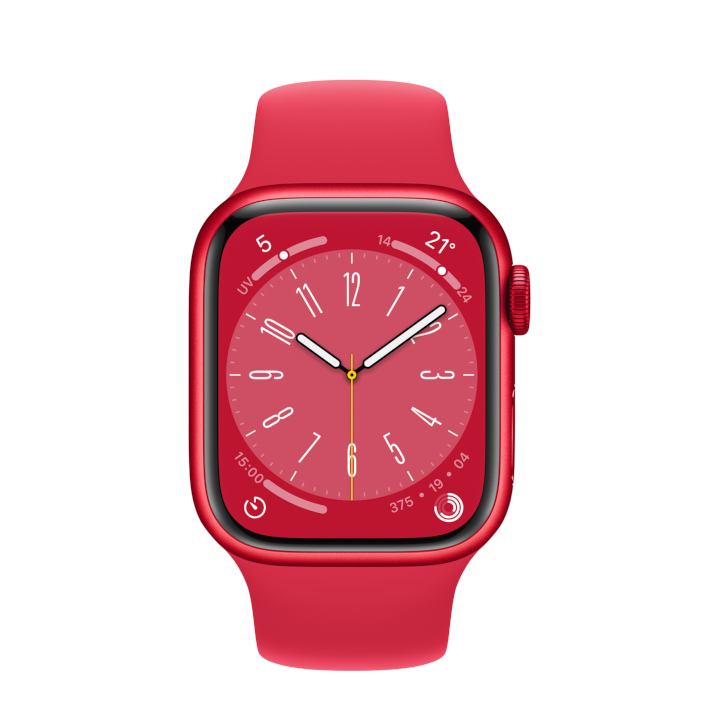apple watch 8 41mm quadrante rosso con cinturino rosso gps europa 1