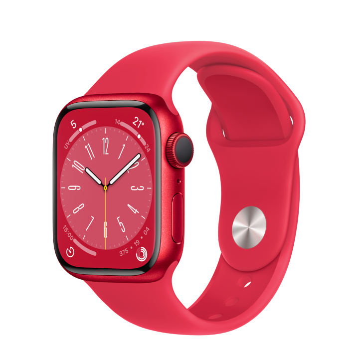 apple watch 8 41mm quadrante rosso con cinturino rosso gps europa