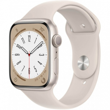 apple watch 8 45mm quadrante bianco con cinturino bianco gps europa 1