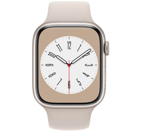 apple watch 8 45mm quadrante bianco con cinturino bianco gps europa 2 1